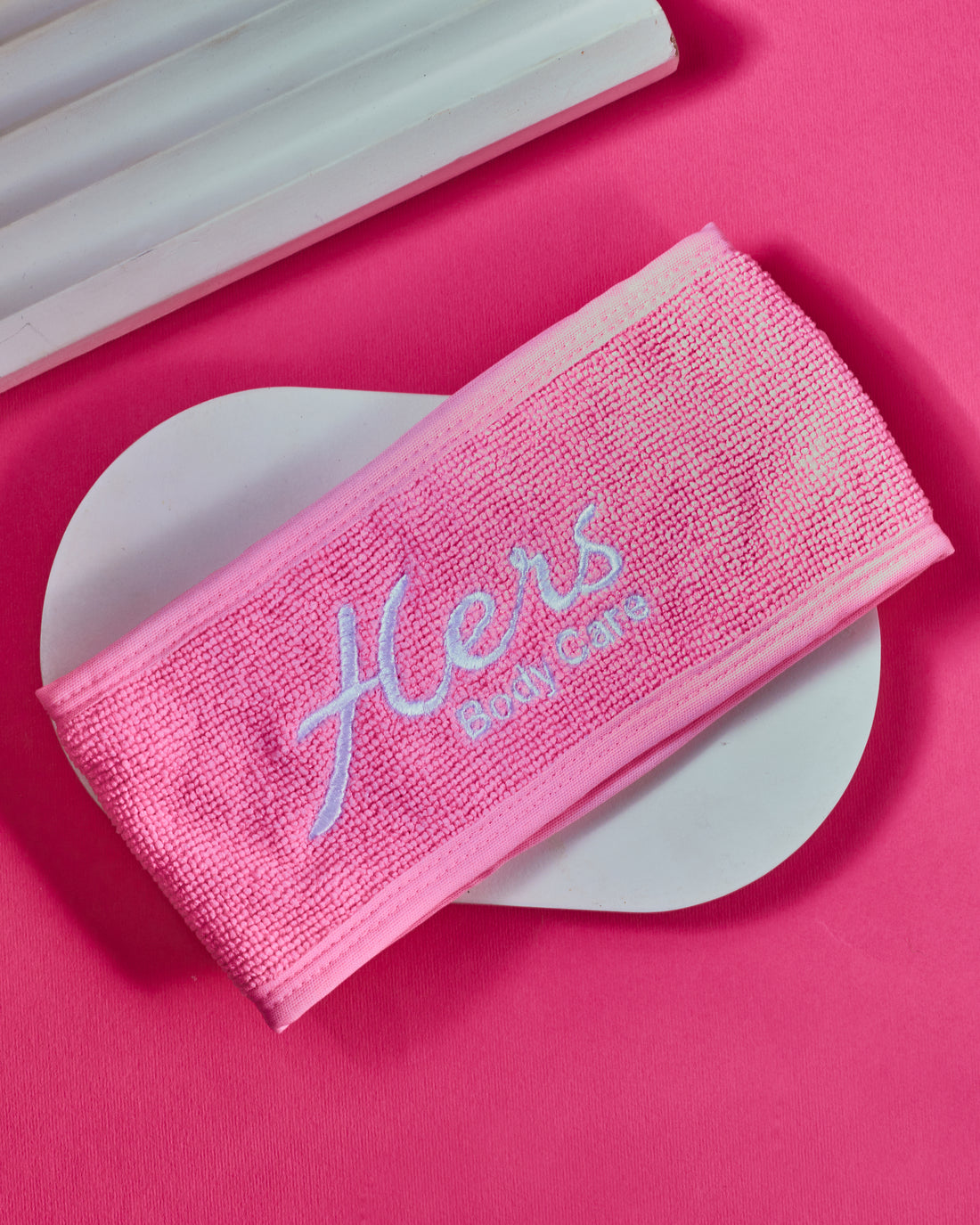 عصابة رأس سبا من Hers - وردي | عصابة شعر للعناية بالبشرة والمكياج