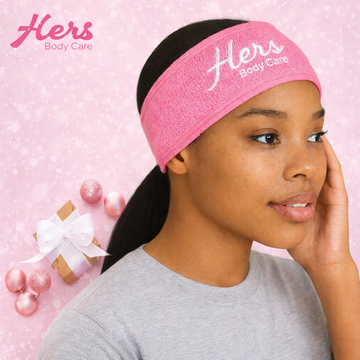 عصابة رأس سبا من Hers - وردي | عصابة شعر للعناية بالبشرة والمكياج